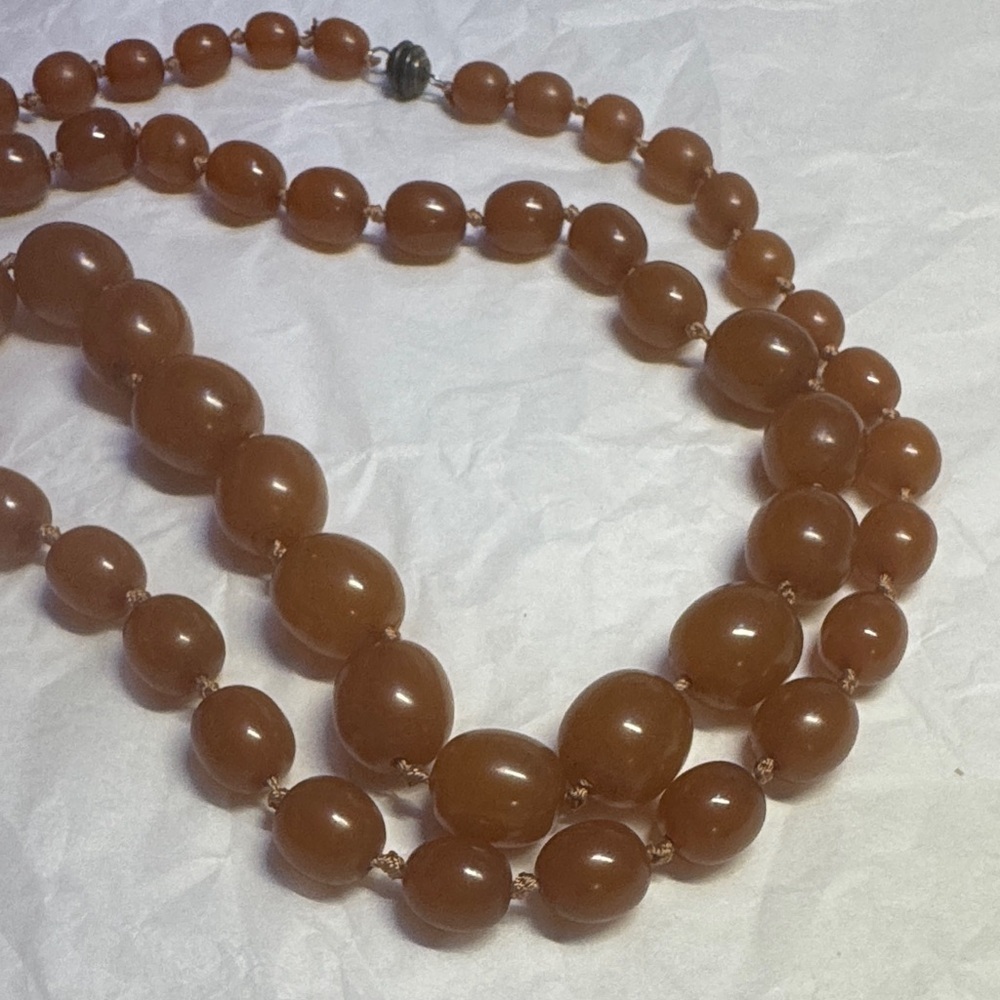 Elegant Butterscotch Beaded Necklace